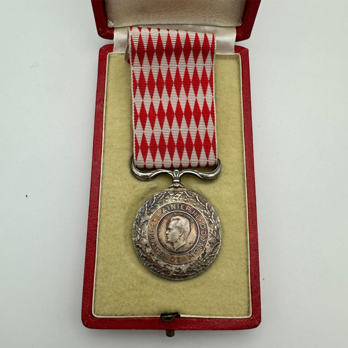 Monaco Décoration Rainier III - Médaille d'Honneur - 5 Février 1894 - argent