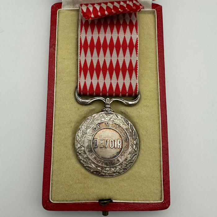 Monaco Décoration Rainier III - Médaille d'Honneur - 5 Février 1894 - argent