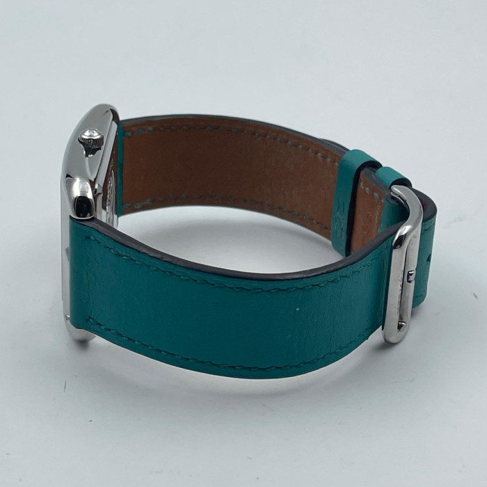 Hermès Cape Cod CC2.710 White face blue leather strap