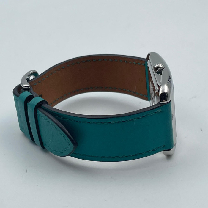 Hermès Cape Cod CC2.710 White face blue leather strap