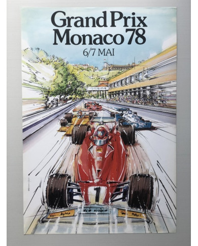 Affiche 36eme Grand Prix Formule 1 de Monaco 1978, Automobilia, Affiche 36eme Grand Prix Formule 1 de Monaco 1978
