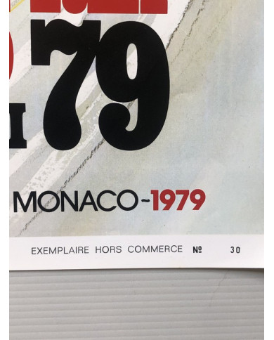 Affiche 37eme Grand Prix Formule 1 de Monaco 1979, Automobilia, Affiche 37eme Grand Prix Formule 1 de Monaco 1979
