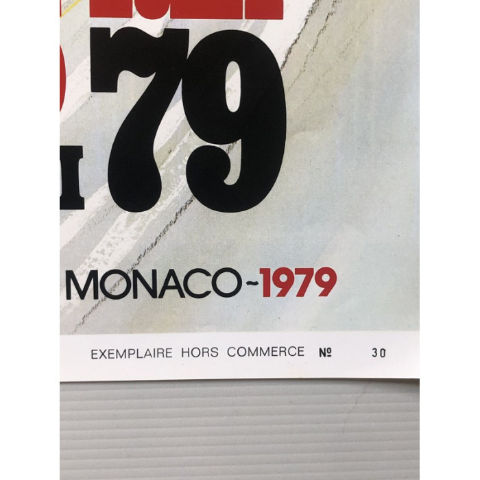 Affiche 37eme Grand Prix Formule 1 de Monaco 1979, Automobilia, Affiche 37eme Grand Prix Formule 1 de Monaco 1979
