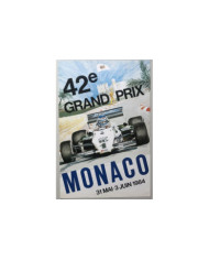 Affiche 42eme Grand Prix Formule 1 de Monaco 1984, Automobilia, Affiche 42eme Grand Prix Formule 1 de Monaco 1984
