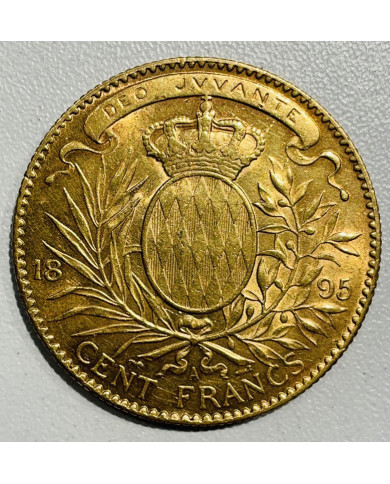 Monaco 1895 100 francs Albert Ier Or, Monnaies, Monaco 1895 100 francs Albert Ier Or