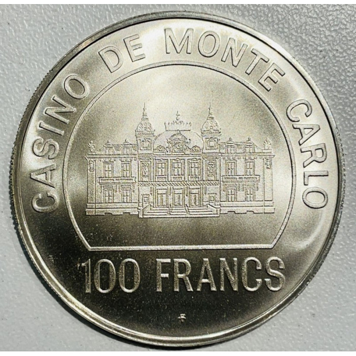 Monaco SBM Jeton de Jeu 100 Francs Casino de Monte Carlo Argent, Monnaies, Monaco SBM (Société des Bains de Mer)
Jeton de Jeu 10