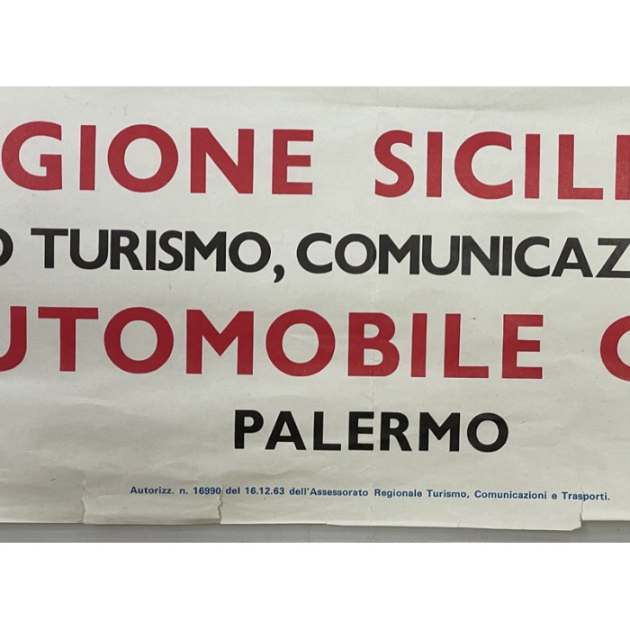 Affiche Primavera Siciliana 50eme Targa Florio 1966, Automobilia, Competizione Automobilistica Internazionale di Velocita Palerm