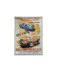 Affiche 47e Grand-Prix de l' A.C.F. Reims 1961, Automobilia, 47e Grand-Prix de l' A.C.F. Reims 1961, Championnat du monde des co