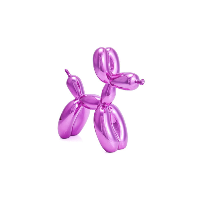 Koons, Editions Studio Balloon Dog magenta, Galerie,  Editions Studio Balloon Dog magenta
Sculpture Résine chromée Magenta, vien