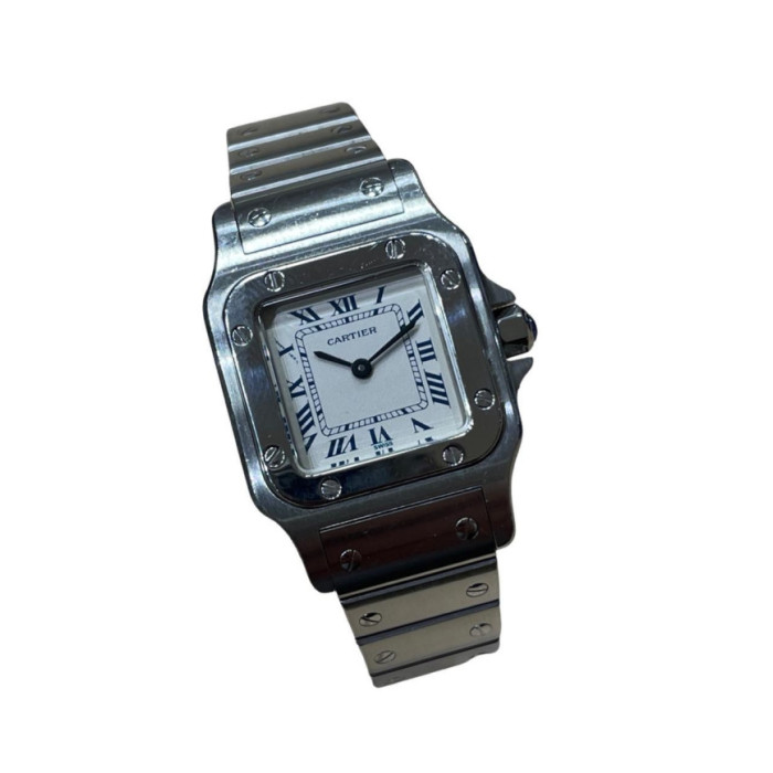 Cartier Santos Galbée acier Ref. 9057930 quartz with paper 1992, Montres, Cartier Santos Galbée acier Ref. 9057930 quartz with p