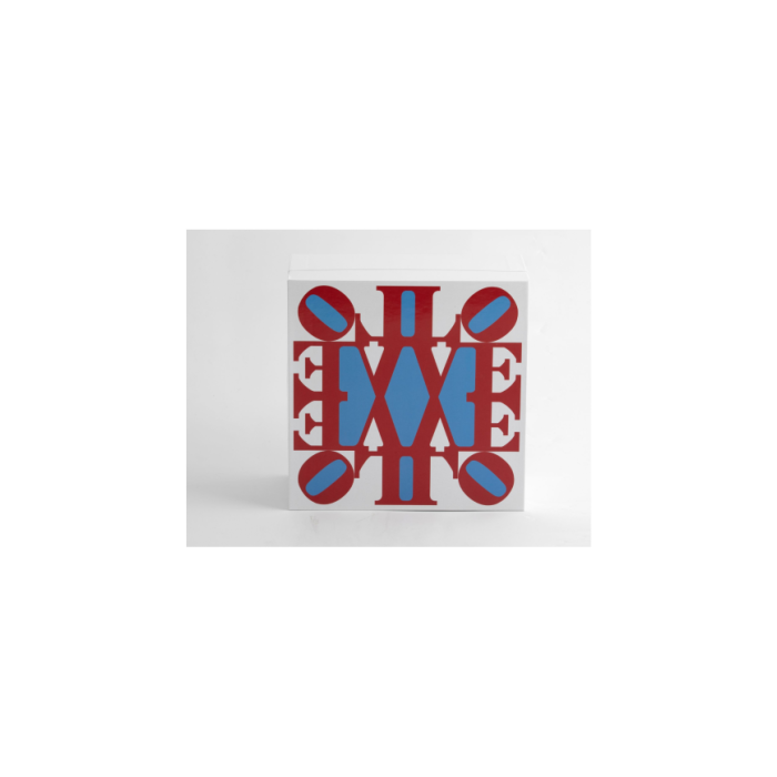 Robert Indiana Love Blue, Galerie, Robert Indiana Love Blue,  Sculpture alliage Numérotée Édition de 500 Editions Studio 15 x 15